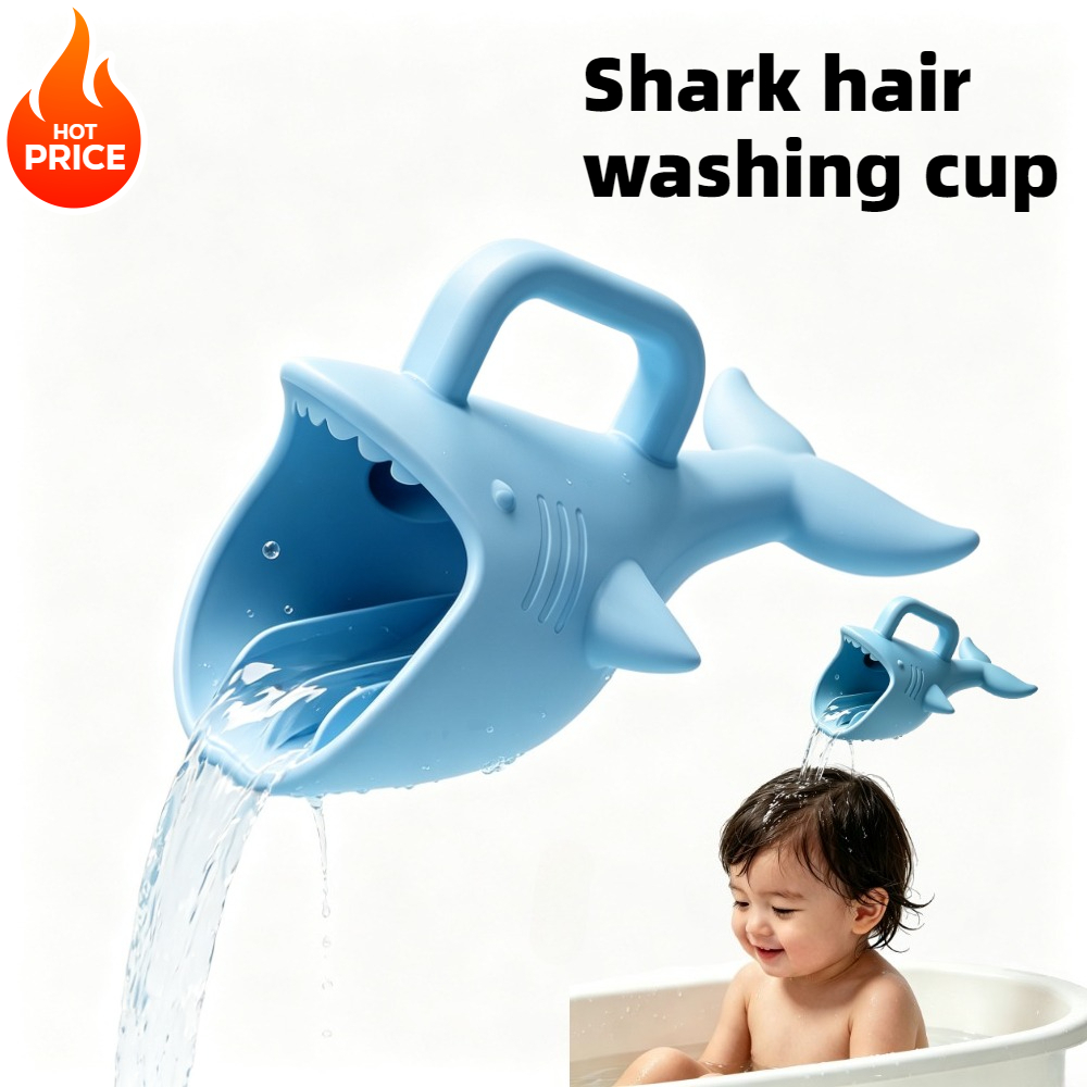Baby Products For Bathing - Silikon köpekbalığı bebek banyo yıkama kabı