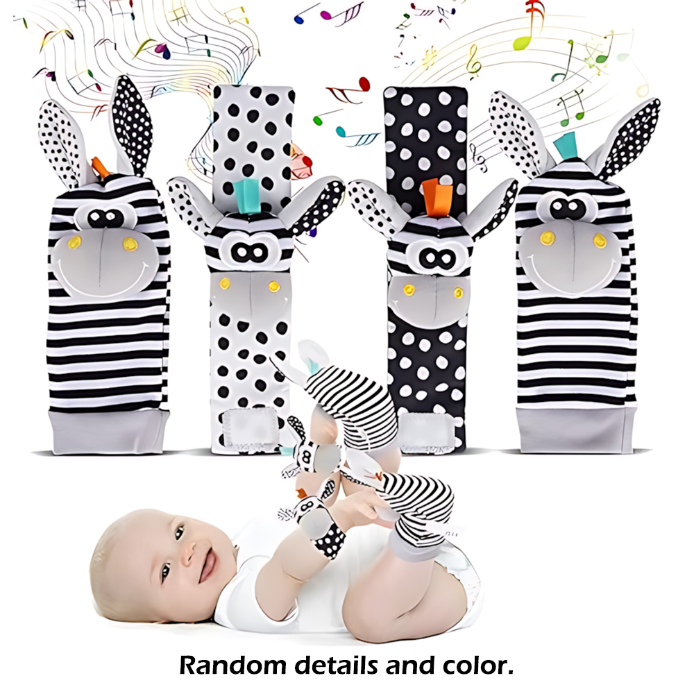 Baby Rattle Toy Set - 4 adet/takım bebek bebek bilek çıngırak