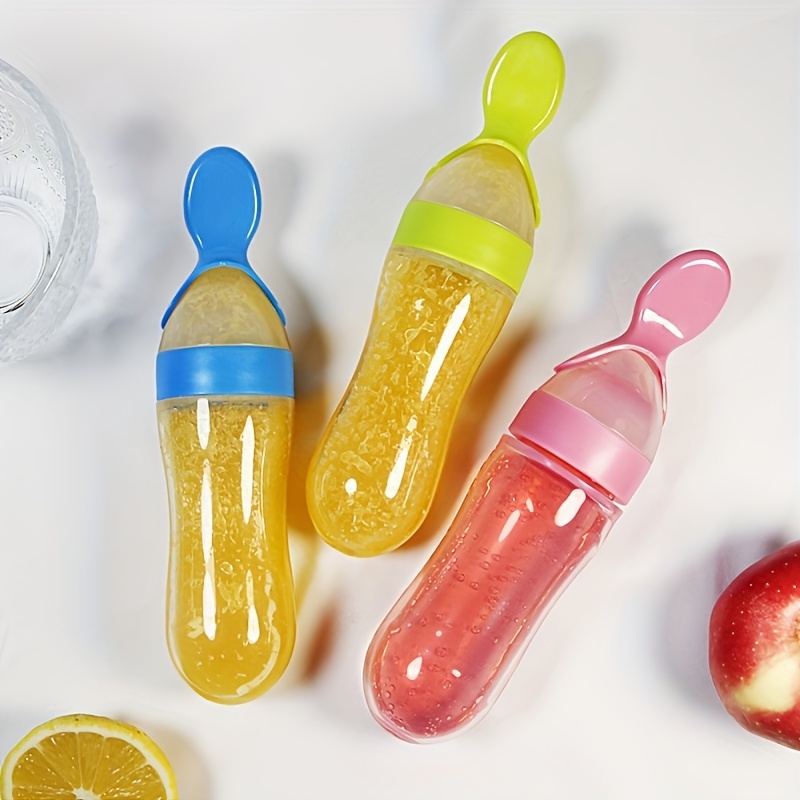 Baby Products Distributor - Kaşıklı Bebek Besleme Silikon Şişesi, 3oz