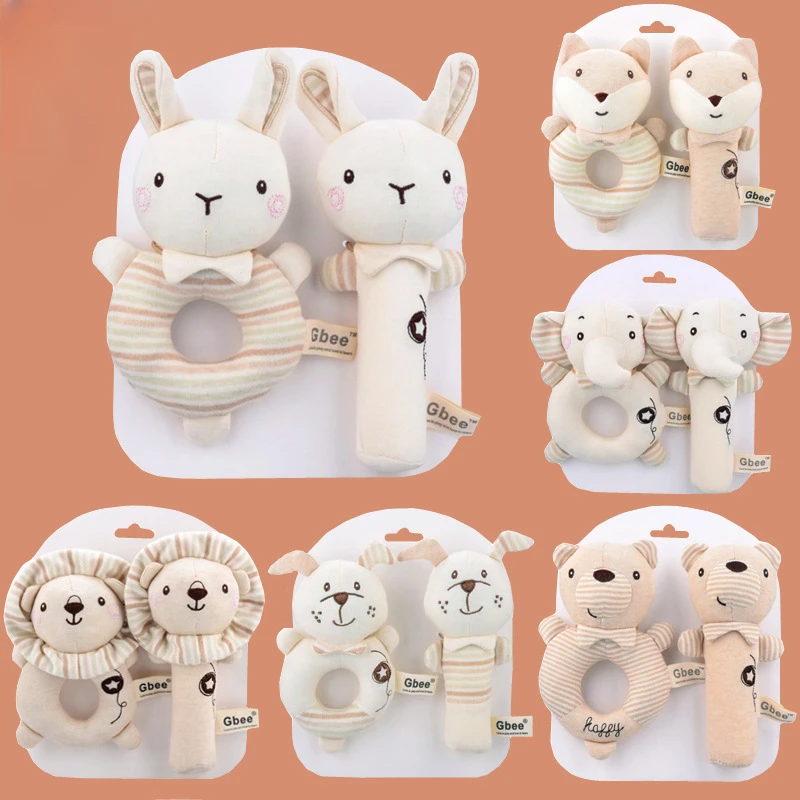 Baby Rattle Toy Set - Bebek Çıngırakları Yumuşak Karikatür Sevimli Peluş