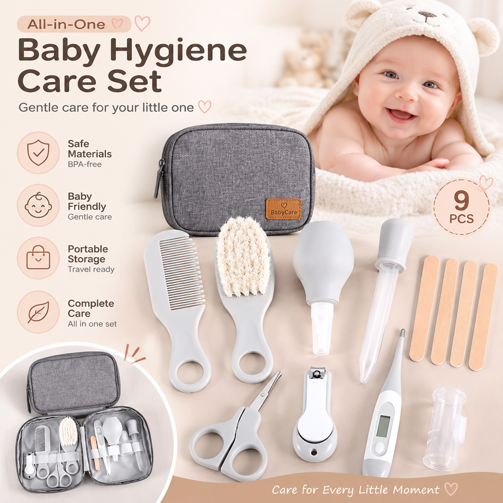 Baby Products Essentials - Bebek Bakım Seti 9 Parça Yenidoğan