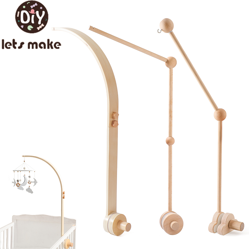 Baby Rattle Toy Set - Bebek Ahşap Yatak Çan Braketi Mobil