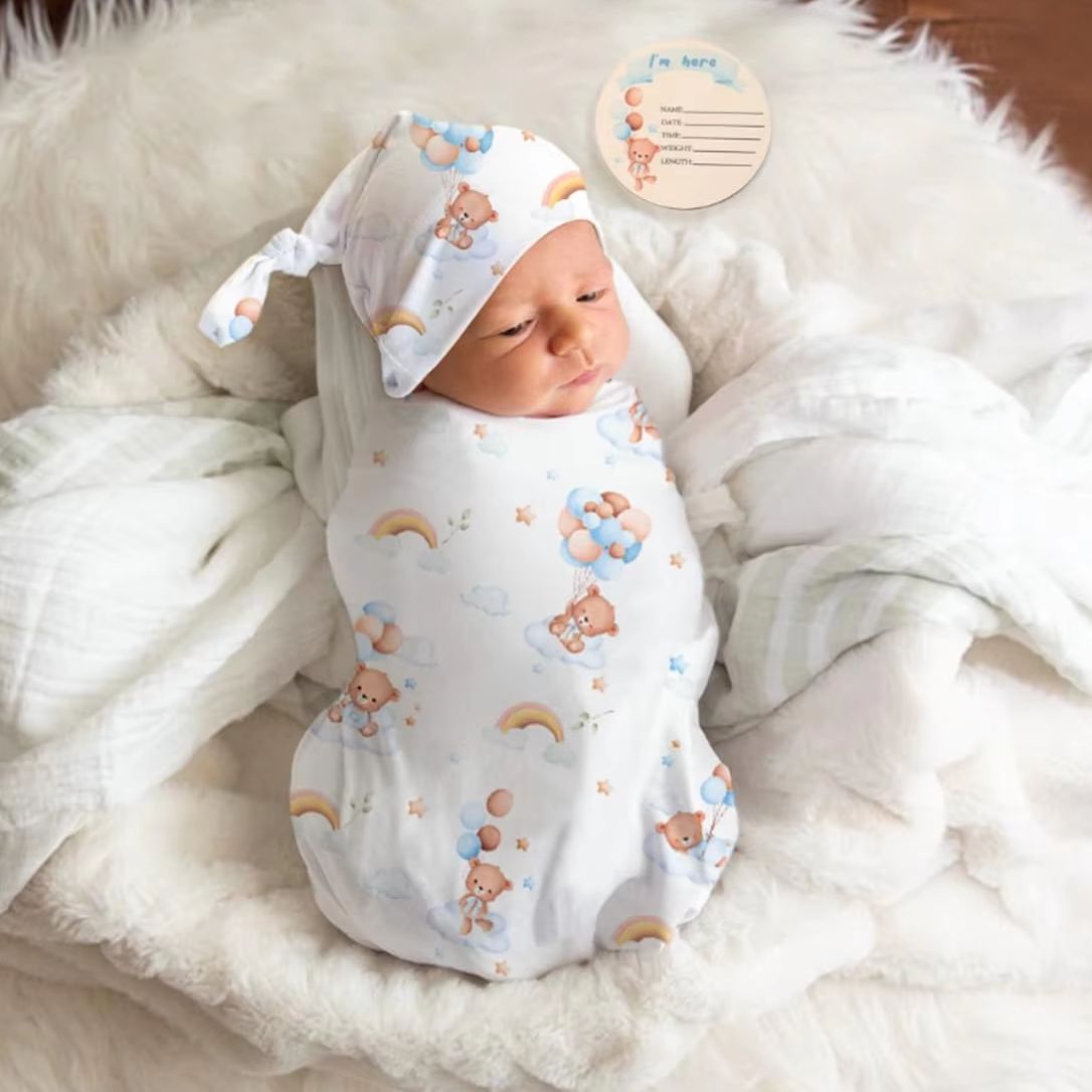 Baby Swaddle Blanket - Ylsteed Bebek Kundak Battaniyesi ve Kafa