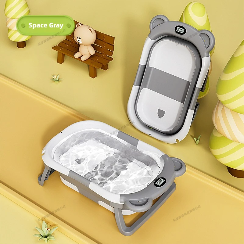 Baby Products For Bathing - Katlanabilir Bebek Küveti Akıllı Sıcaklık Göstergesi