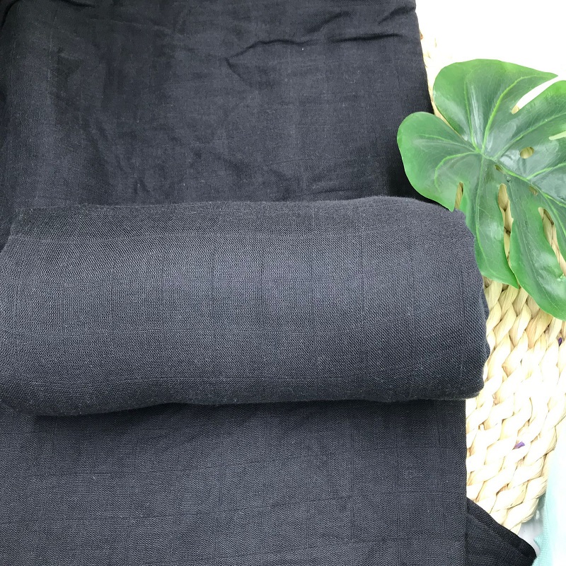 Baby Swaddle Blanket - Saf Siyah Renk Bebek Kundaklama Örtüsü