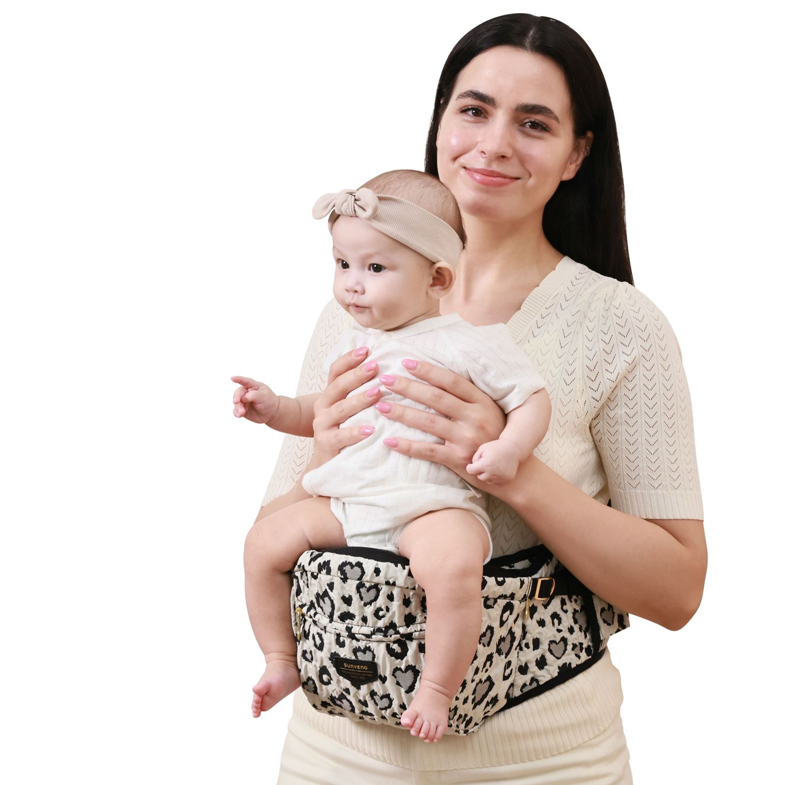 Ergonomic Baby Carrier - SUNVENO bebek taşıyıcı moda leopar baskı