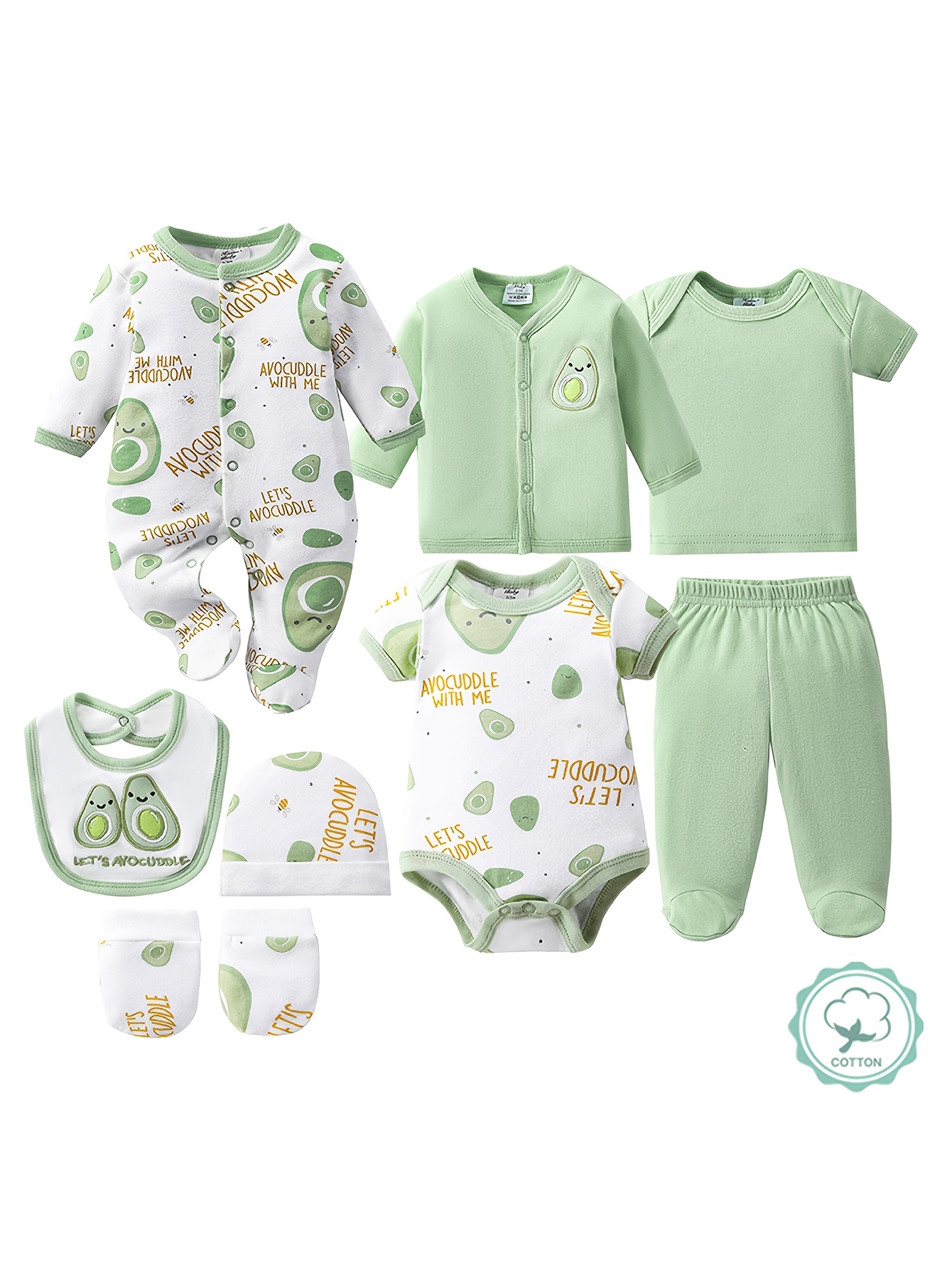 Baby Products Essentials - 8 Parça Yenidoğan Bebek Seti, %100