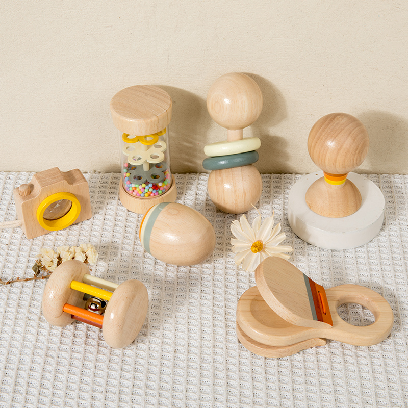 Montessori Ahşap Oyuncaklar 7  - Baby Rattle Toy Set incelemesi ve fiyatı